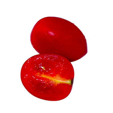 Beyaz arkaplanda kırmızı domates izole