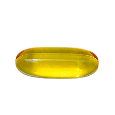 Beyaz arkaplanda balık yağı