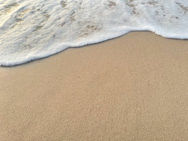 Sahilde dalgalar var.