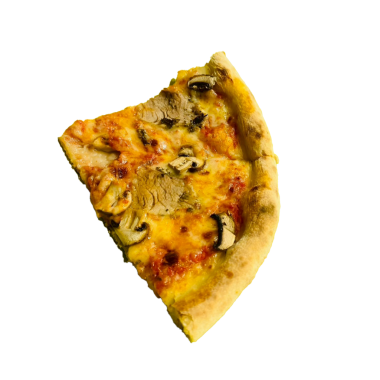 Beyaz arkaplanda izole edilmiş pizza