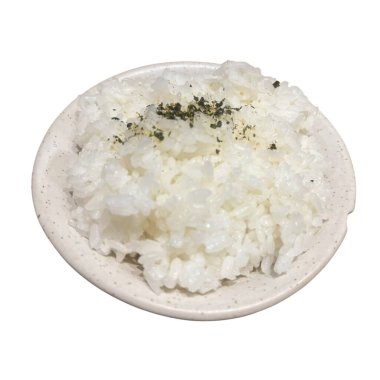 Beyaz arkaplanda pirinç