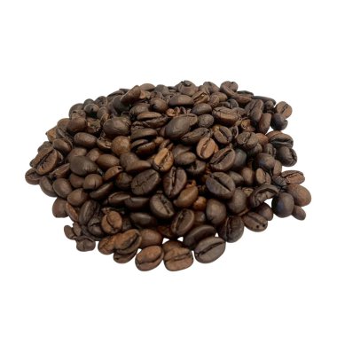 Beyaz arka planda kahve çekirdekleri