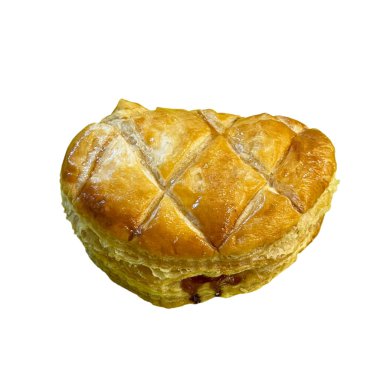 Beyaz arkaplanda ekmek