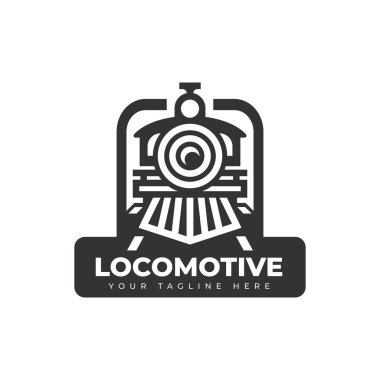 Lokomotif Tren Logosu Tasarım Vektörü