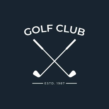 İki golf kulübünün logo vektör çizimi