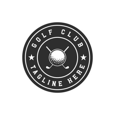 golf kulübü logosu vektör illüstrasyonu