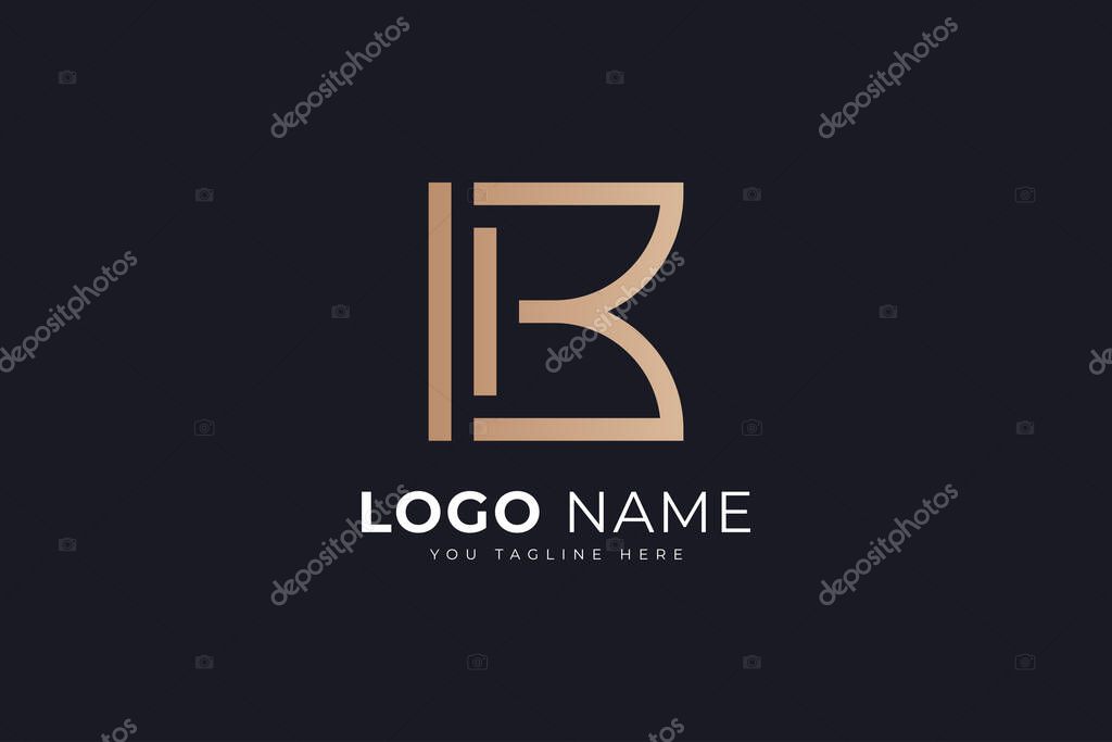 Letter I B Modern Monogram Logo