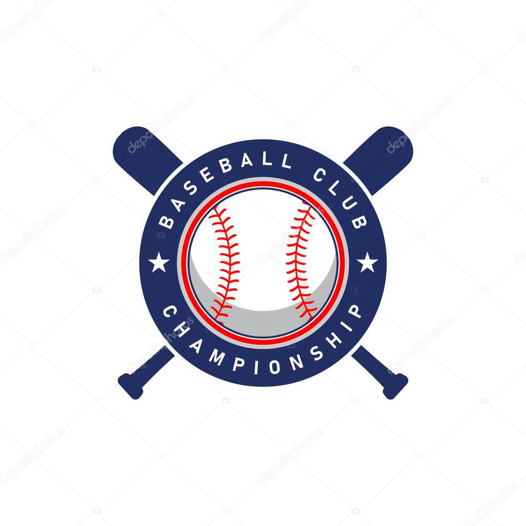 Baseball logo vector design template white background