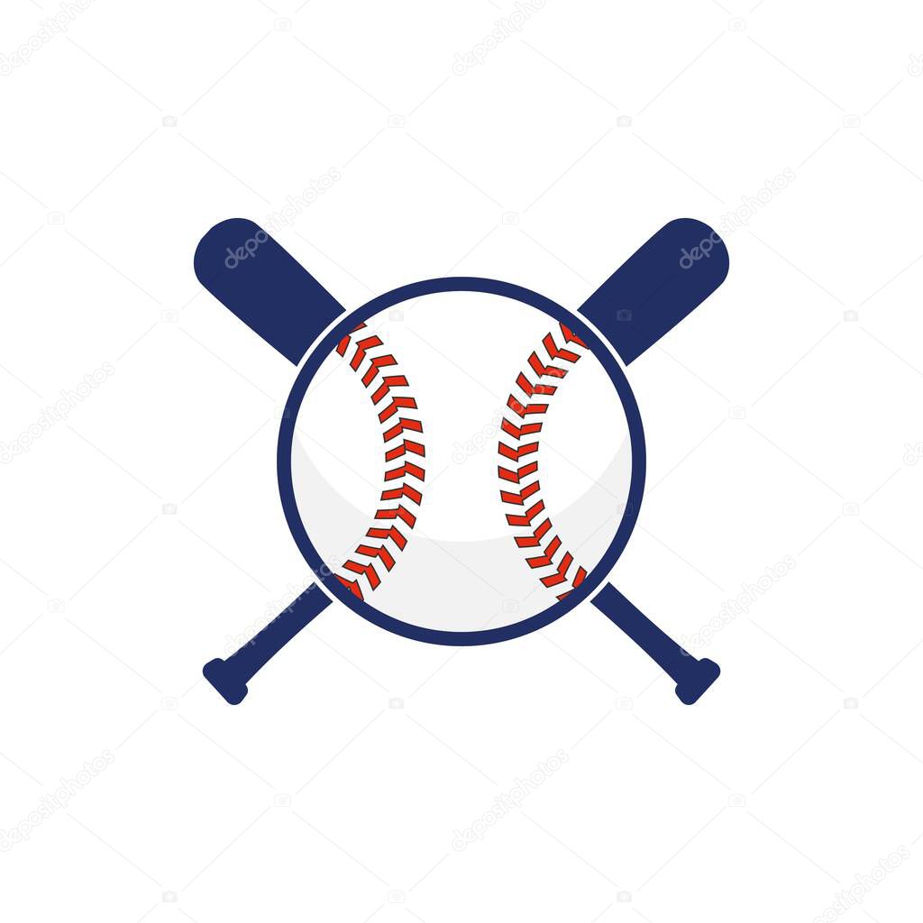 Baseball logo vector design template white background