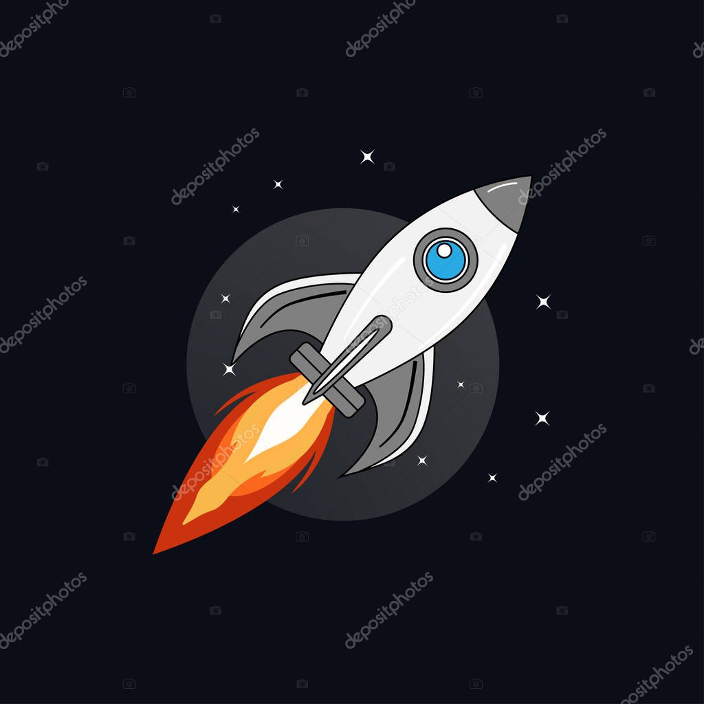 The Flying Rocket Space Logo