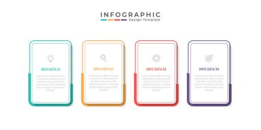 vector illustration Infographic design template with icons and 4 options or steps. Can be used for process, presentations, layout, banner,info graph.
