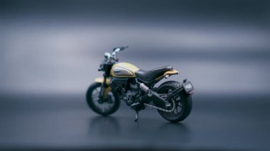 Ducati Scrambler 1:18 Diecast Model on Dark Background - Angle 5