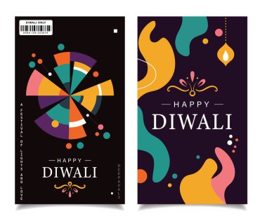 Modern Geometrik Diwali Sosyal Medya Hikaye Kartı Ayarları