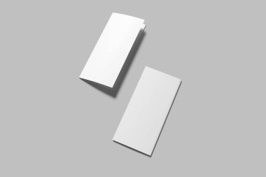 Üç katlı broşür, boş model.