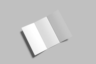 Üç katlı broşür, boş model.