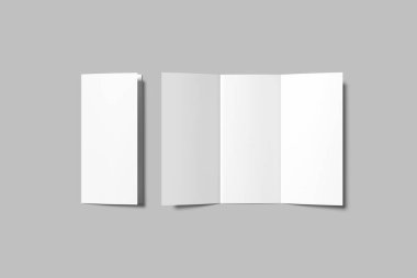 Üç katlı broşür, boş model.