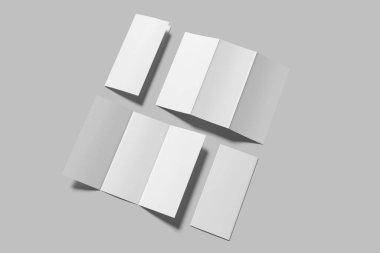 Üç katlı broşür, boş model.