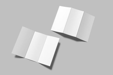 Üç katlı broşür, boş model.