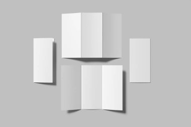 Üç katlı broşür, boş model.