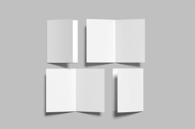 A5 Çift Katlı Broşür Boş Model