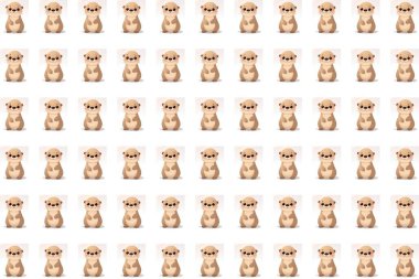 Tatlı Deniz Su samurlarının kusursuz deseni