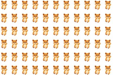 Hareketli Düz Çizgi Film Vektörü ile Kusursuz Sevimli Quokka Deseni