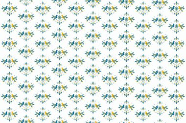  Tüyleri, çiçek açan çiçekleri ve temiz beyaz arka planda taze bahar renklerinde kuşları içeren canlı ve hassas bir vektör deseni. Mevsimlik tasarımlar, tekstil, kırtasiye ve doğadan esinlenilmiş projeler için mükemmel..