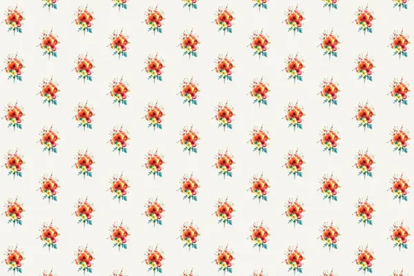 Kusursuz Suluboya Çiçek desenli Sıcak Altın Parlayan Rüya Gibi Tasarım