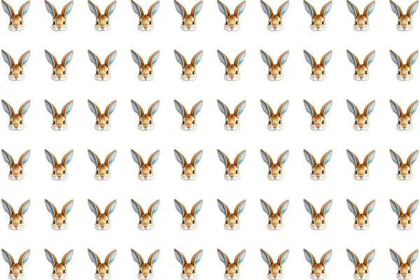 Sevimli Paskalya tavşanları içeren basit ve kusursuz bir vektör deseni. Tatil temalı projeler, çocuk ürünleri, hediye paketleri ve şenlikli dijital tasarımlar için ideal.