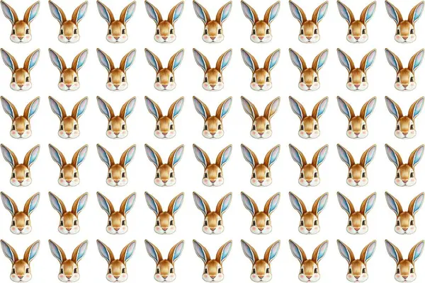 Sevimli Paskalya tavşanları içeren basit ve kusursuz bir vektör deseni. Tatil temalı projeler, çocuk ürünleri, hediye paketleri ve şenlikli dijital tasarımlar için ideal.