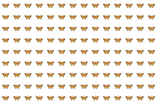 Çizgi film tarzı kelebeklerin olduğu neşeli ve sade bir vektör deseni. Çocuk tasarımları, bahar temaları, kırtasiye malzemeleri ve eğlenceli dijital projeler için mükemmel.