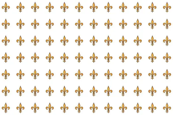 Beyaz Arkaplanda Kusursuz Fleur-de-Lis Sembolleri Düz Vektörü