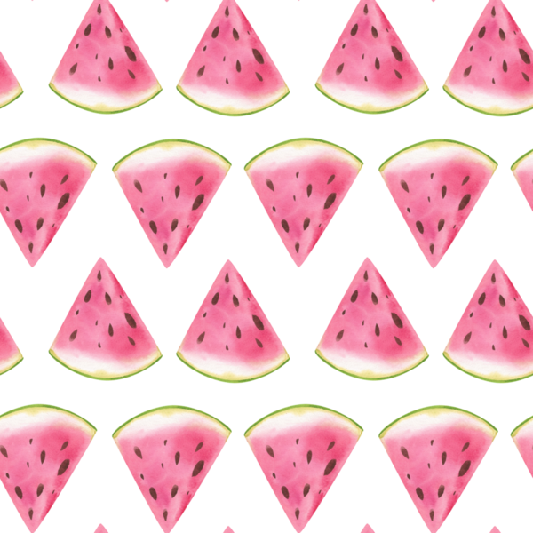 Suluboya çizim seti, karpuz, yapraklar, kusursuz desen. El yapımı karpuz parçaları ve dilimler, dizayn için ahşap şiş, kartpostal, menü, tekstil