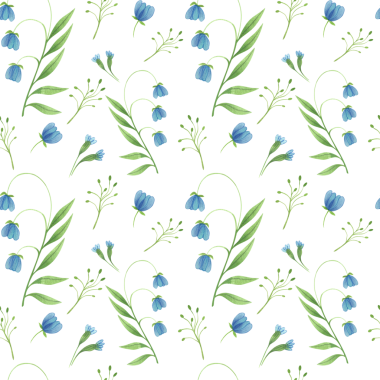 Kusursuz desen. Beyaz arka planda elle çizilmiş suluboya resimler. Bahar ve yaz renkli bitkiler..