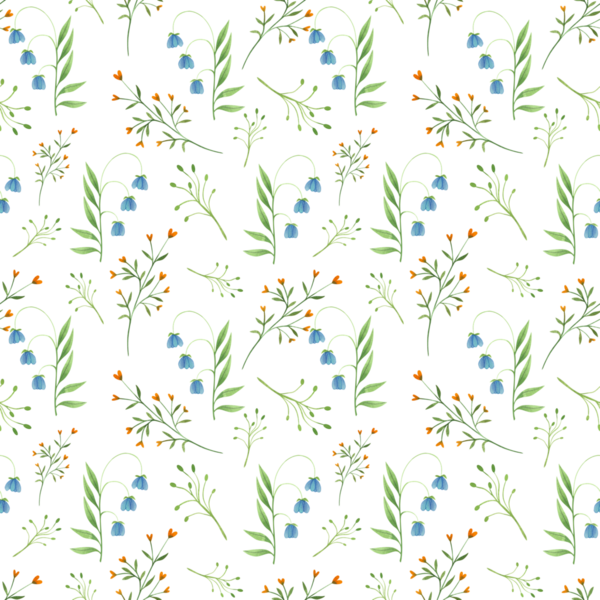 Kusursuz desen. Beyaz arka planda elle çizilmiş suluboya resimler. Bahar ve yaz renkli bitkiler..