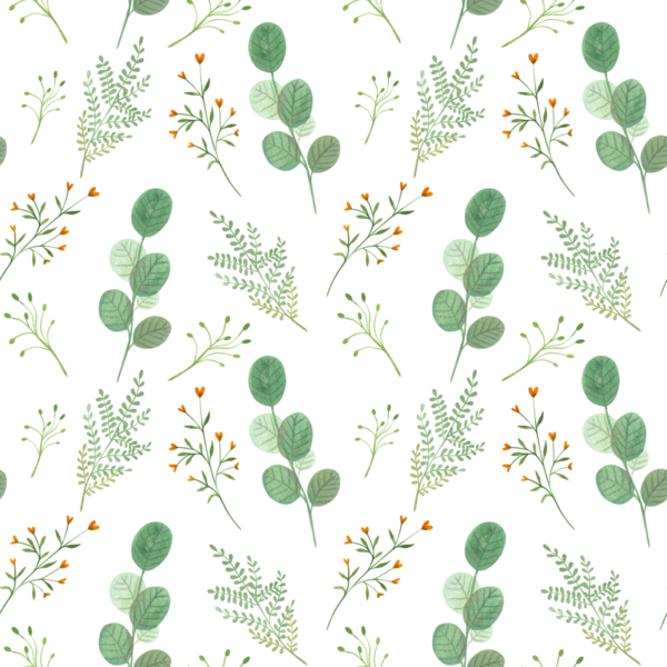 Kusursuz desen. Beyaz arka planda elle çizilmiş suluboya resimler. Bahar ve yaz renkli bitkiler..