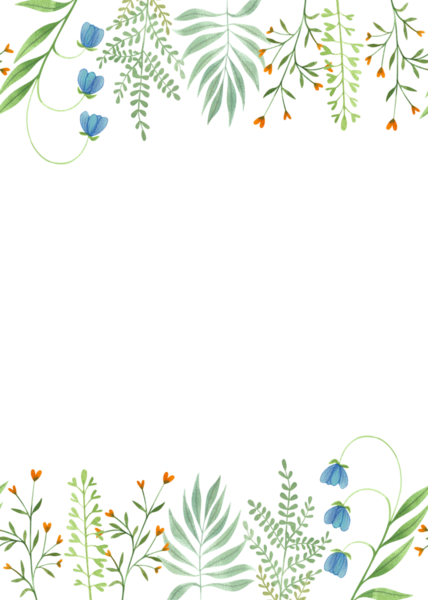 Çiçek çerçevesi, sınır, kart. Düğün davetiyeleri için suluboya resimler, tebrik kartları, baskı tasarımı. Bahar ve yaz çiçekleri ve bitkiler.