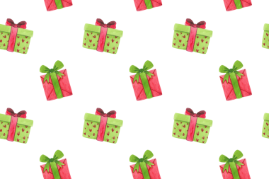 Kusursuz bir tatil düzeni. Hediyelerin suluboya çizimleri. El yapımı hediyeler