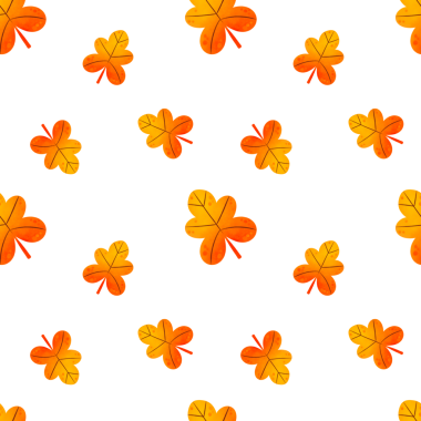 Sonbahar yaprakları sarı ve turuncu renklerde kusursuz desen. Duvar kağıdı, hediye kağıdı, tekstil ve tebrik kartları için ideal.