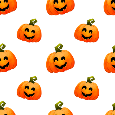 Balkabakları pürüzsüz desen. Cadılar Bayramı oymalı kabak. Balkabağı feneri, şeker mi şaka mı? Duvar kağıtları, ambalajlar, kapaklar ve afişler için tasarım.