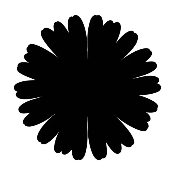 Beyaz arkaplanda tekrar eden taç yaprağı desenli siyah çiçekli siluet