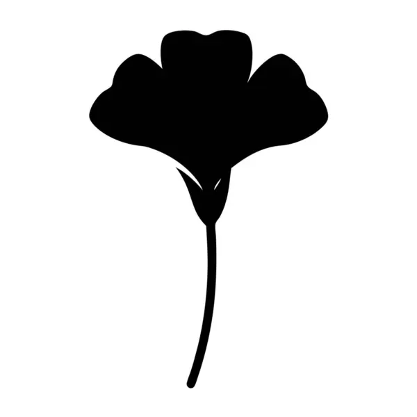 Beyaz arka planda bir Ginkgo Biloba yaprağının dramatik silueti