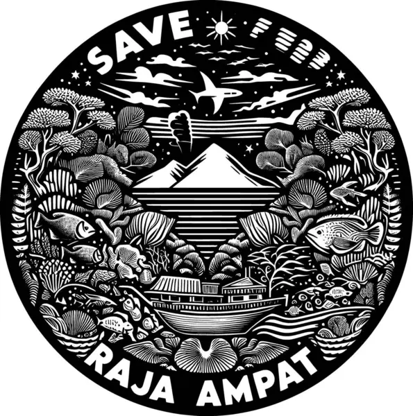 Linocut siyah beyaz vektör 