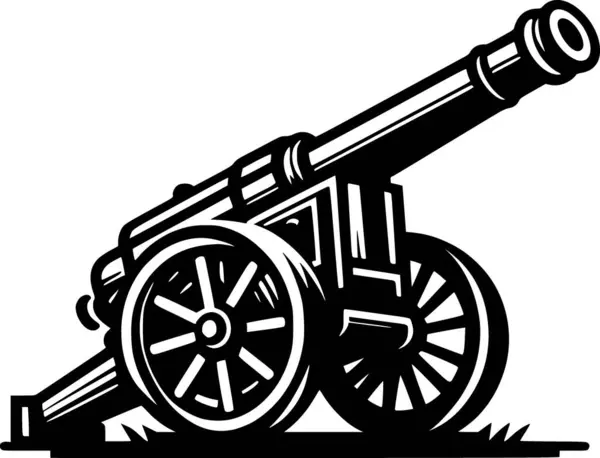 Siyah beyaz çizgi sanatında topçu topu simgesi