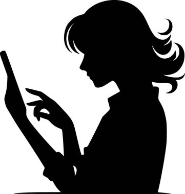 Telefon kullanan bir kişinin silueti, modern ve asgari yaşam tarzı simgesi