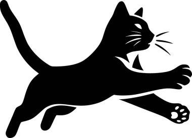 Minimalist siyah düz vektör, eğlenceli dinamik duruş