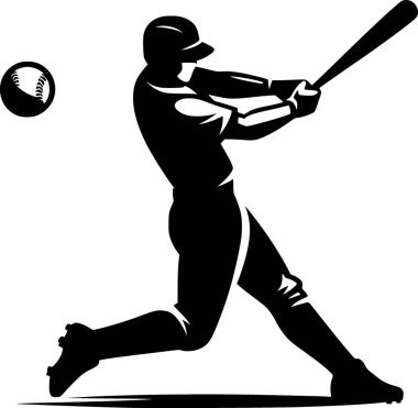 Sopayı sallayan bir insanın minimalist vektörü, temiz düz siluet tarzı