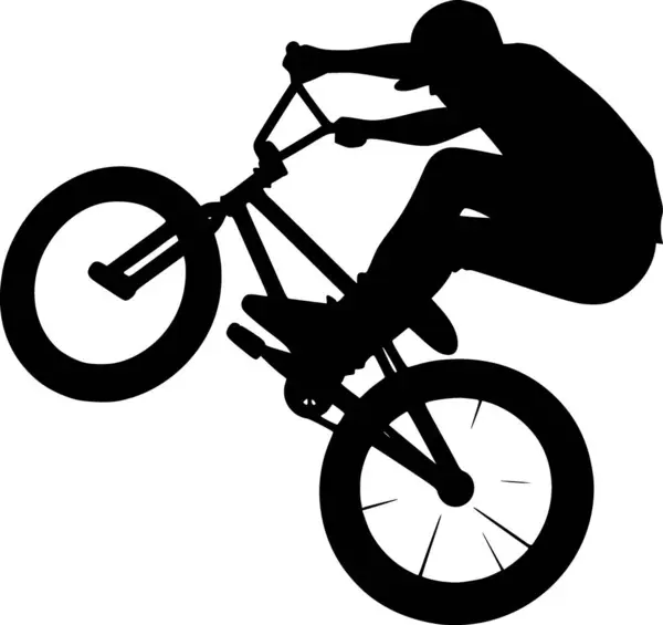 Bisiklet dublörü, temiz minimalist siluet