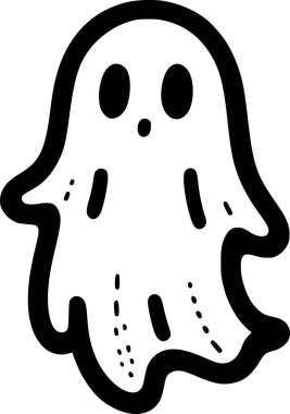 Cadılar Bayramı için basit hayalet karalama çizgisi