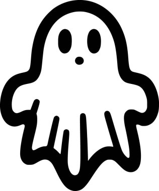 Cadılar Bayramı için basit hayalet karalama çizgisi